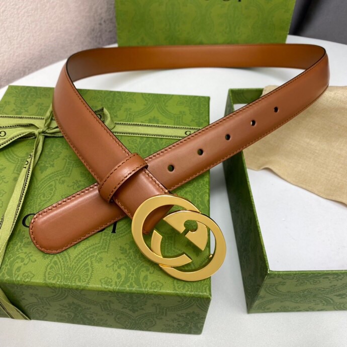 Gucci Blondie Belt Brown, GG Women Belt ‎690557 US10G 8351 - Crozus