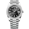 Rolex Day-Date 40 Presidential Black dial, Diamond Bezel, President bracelet, Watch 228396tbr-0012