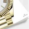 Rolex Day-Date 40 Presidential White dial, Fluted Bezel, President bracelet, Yellow gold Watch