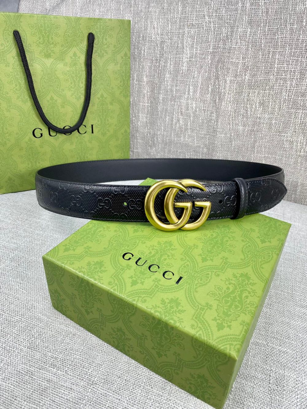 Gucci Signature Belt Black For Women, Women Belt - Crozus