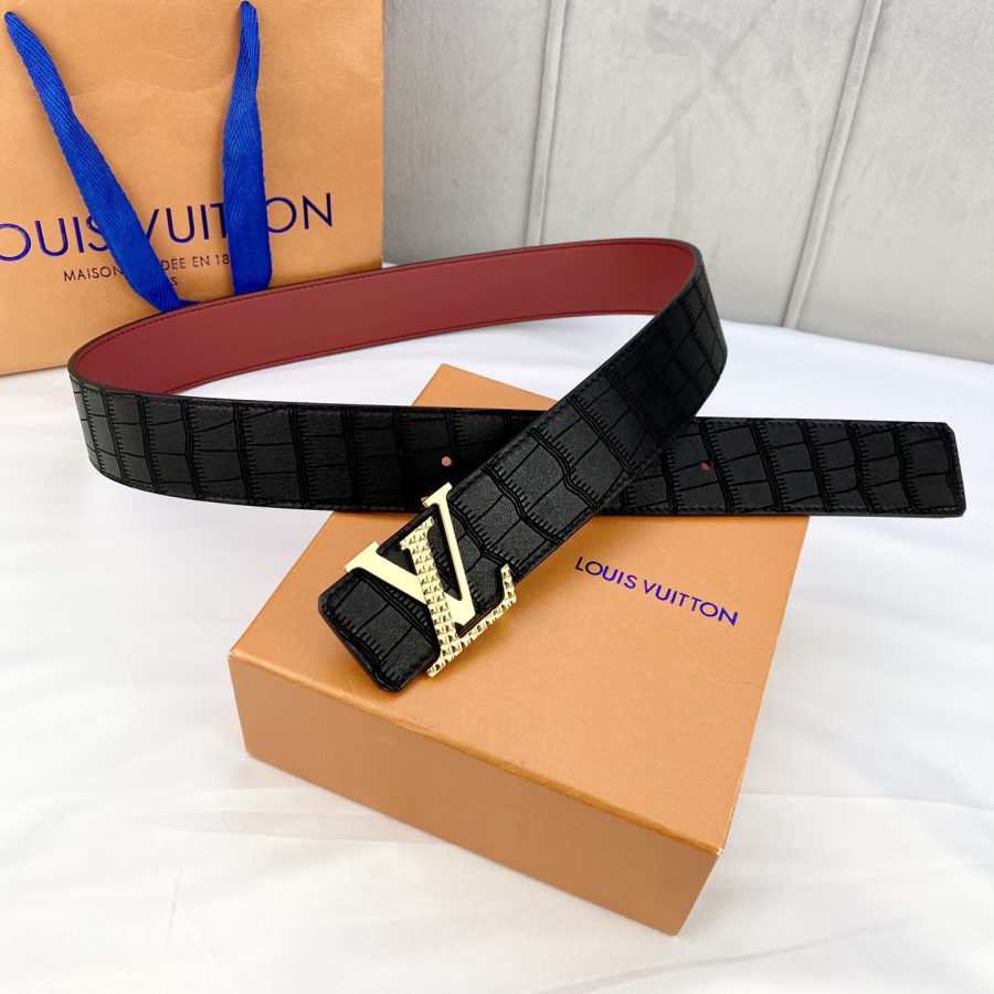 Louis Vuitton Iconic Reversible LV Belt Black LV Women Belt - Crozus