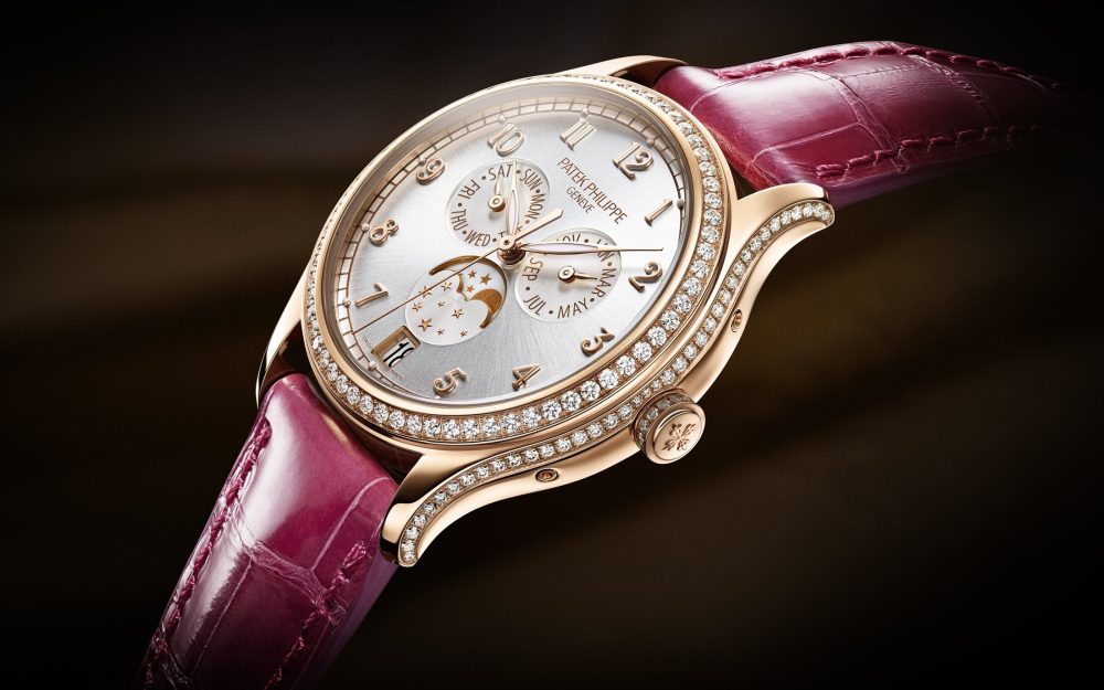 Patek Philippe Complication, 18k Rose Gold set with 155 diamonds (~1.34 ct), 38mm, Annual Calendar Ref# 4947R-001