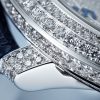 Patek Philippe Calatrava Diamond Ribbon Joaillerie Ladies, 18kt White Gold set with 770 Diamonds: ~4,4ct, 36,5mm, Ref# 4978/400G-001