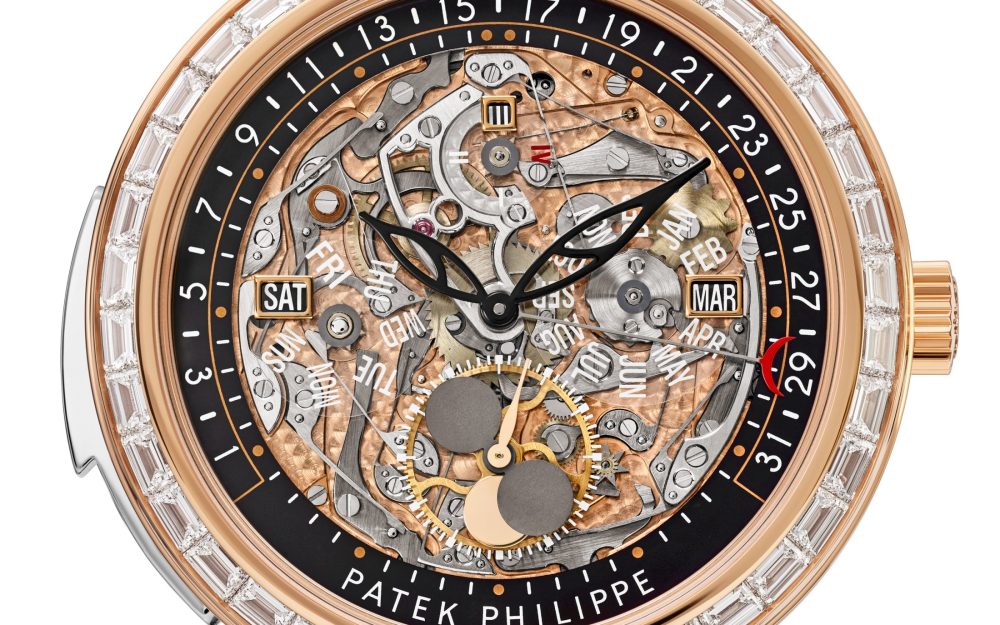 Patek Philippe Grand Complication, 18k Rose Gold set with baguette diamonds, 43mm, Ref# 5304/301R-001