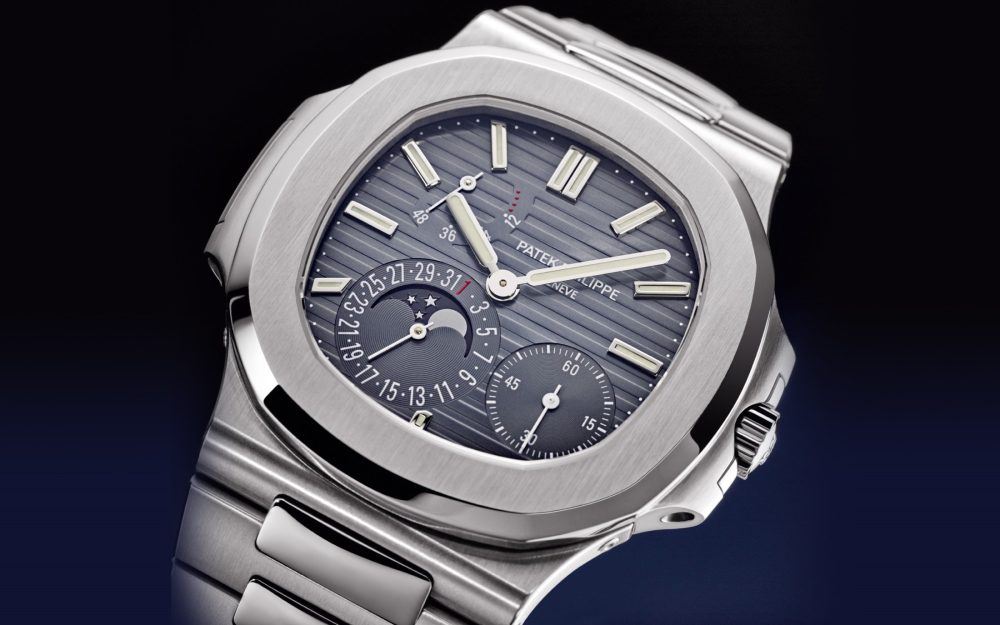 Patek Philippe Nautilus Date, Moon Phases Watch, Stainless Steel, 40mm, Ref# 5712/1A-001