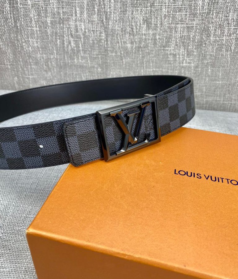 Louis Vuitton Pyramide Frame Reversible LV Belt Damier Eclipse Black hardware LV Women Belt - Crozus