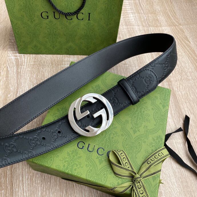 Gucci Signature Belt Black For Women, Women Belt 411924 CWC1N 1000 - Crozus