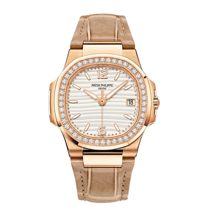 Patek Philippe Nautilus Quartz Diamond Ladies Watch, 18k Rose Gold, 32mm, Ref# 7010R-011