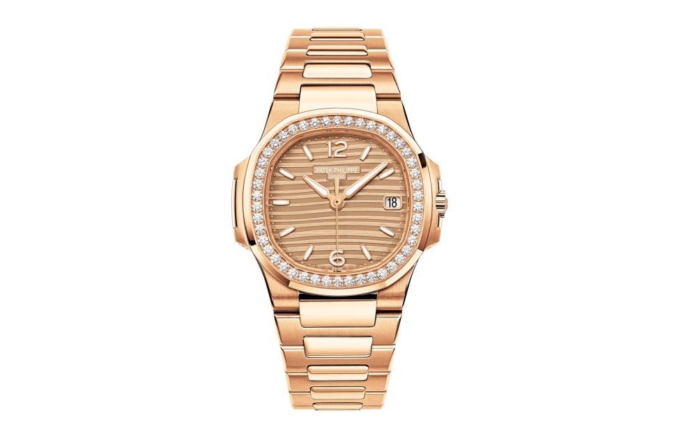 Patek Philippe Nautilus Quartz Diamond Ladies Watch, 18k Rose Gold, 32mm, Ref# 7010/1R-012