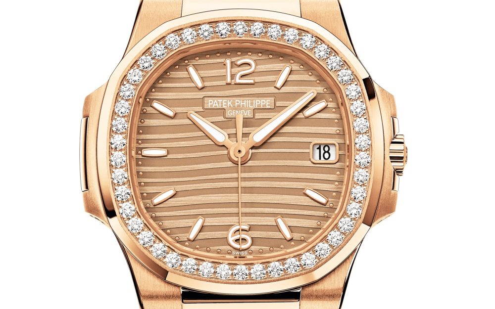 Patek Philippe Nautilus Quartz Diamond Ladies Watch, 18k Rose Gold, 32mm, Ref# 7010/1R-012