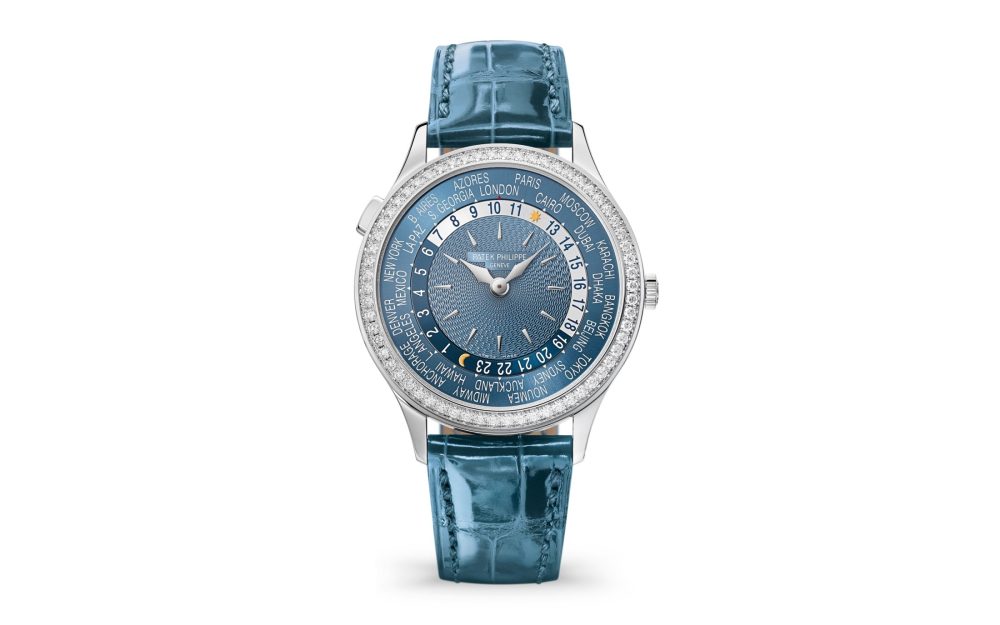 Patek Philippe Women’s Complication World-Time, 18k White Gold set with 89 diamonds (~1.03 ct.), 36mm, Ref# 7130G-016