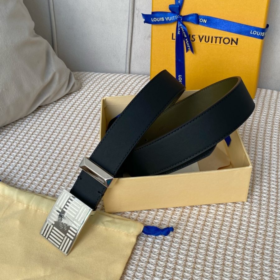 Louis Vuitton Metropole LV Belt Black LV Women Belt - Crozus