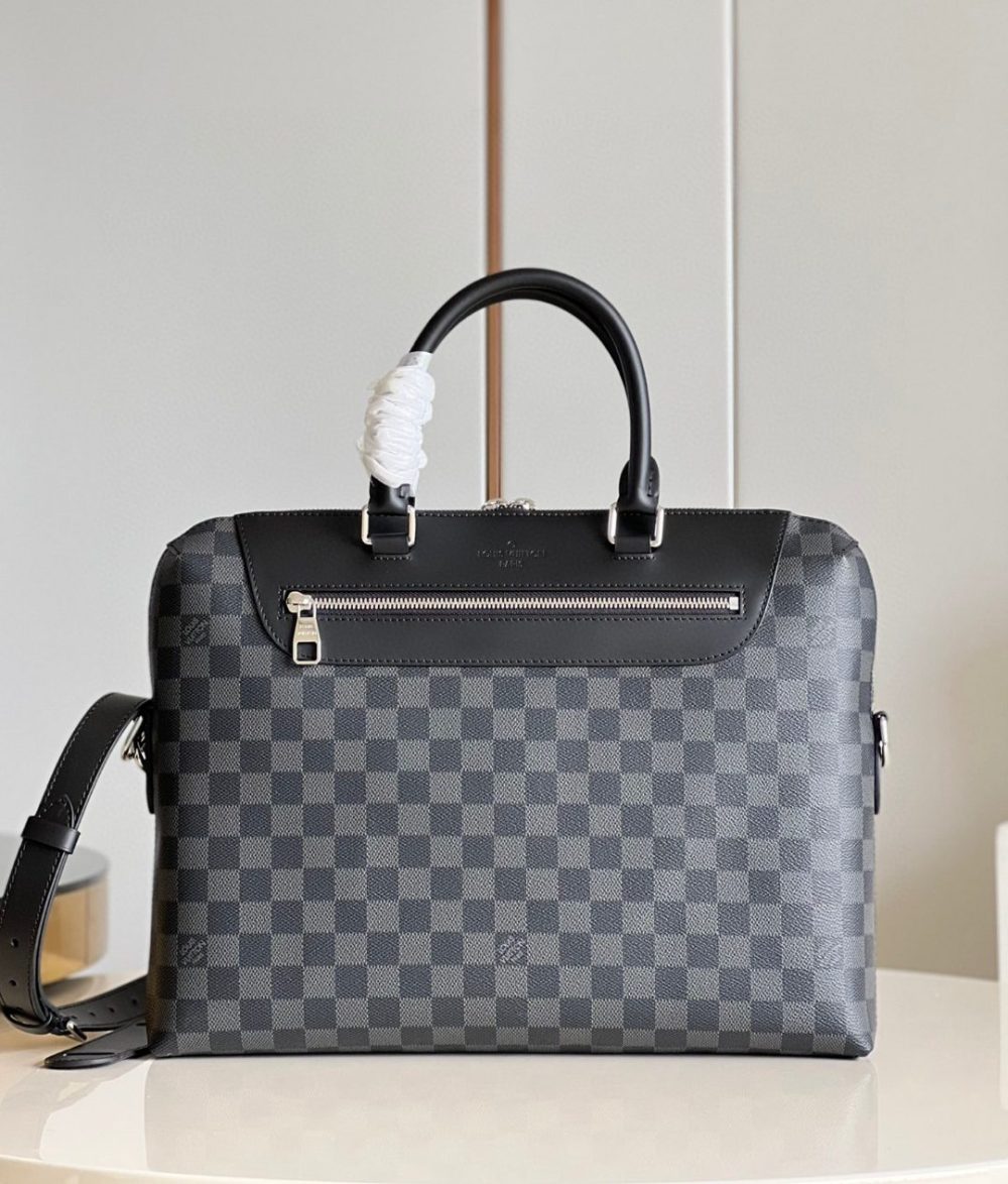 Louis Vuitton Porte Documents Jour Business Bag Damier Graphite For Men, Men's Bags, Shoulder And Crossbody Bags 14.6in/37cm LV N48260 - Crozus