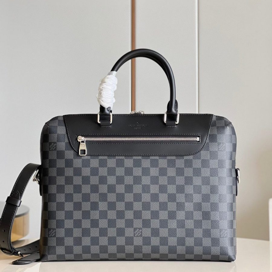 Louis Vuitton Porte Documents Jour Business Bag Damier Graphite For Men, Men's Bags, Shoulder And Crossbody Bags 14.6in/37cm LV N48260 - Crozus