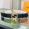 Gucci GG Marmont Reversible Belt Black, Women Belt - Crozus