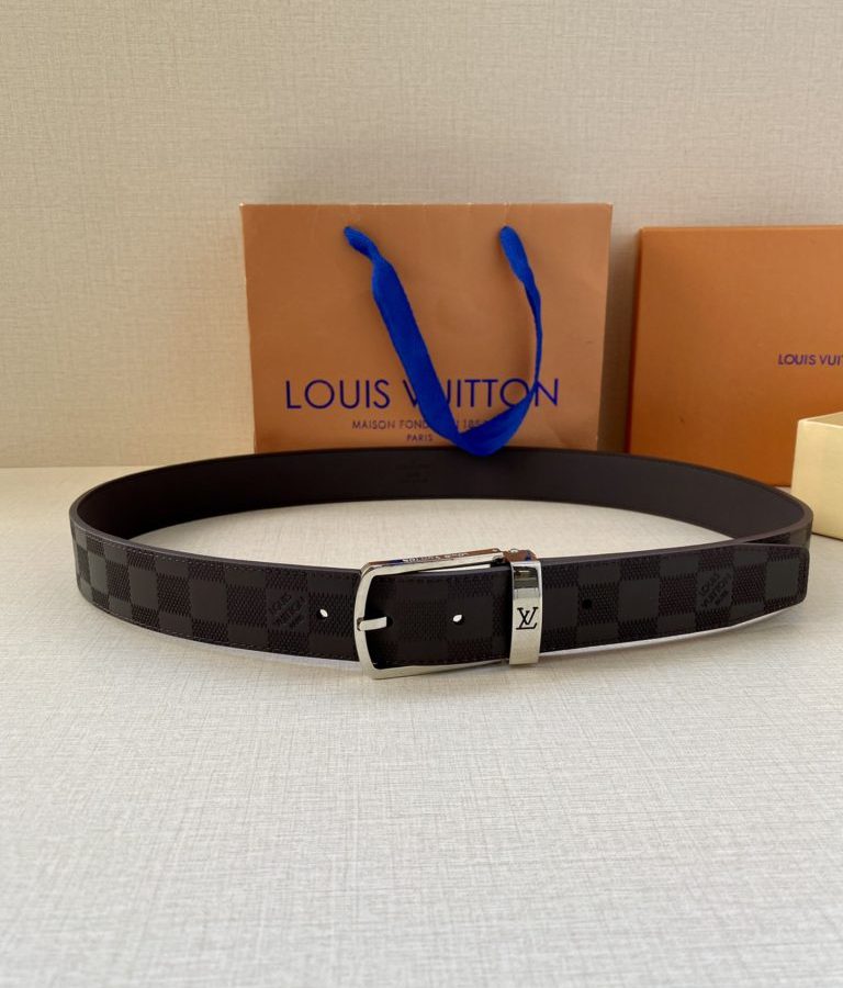 Louis Vuitton Iconic Reversible LV Belt Black LV Women Belt - Crozus