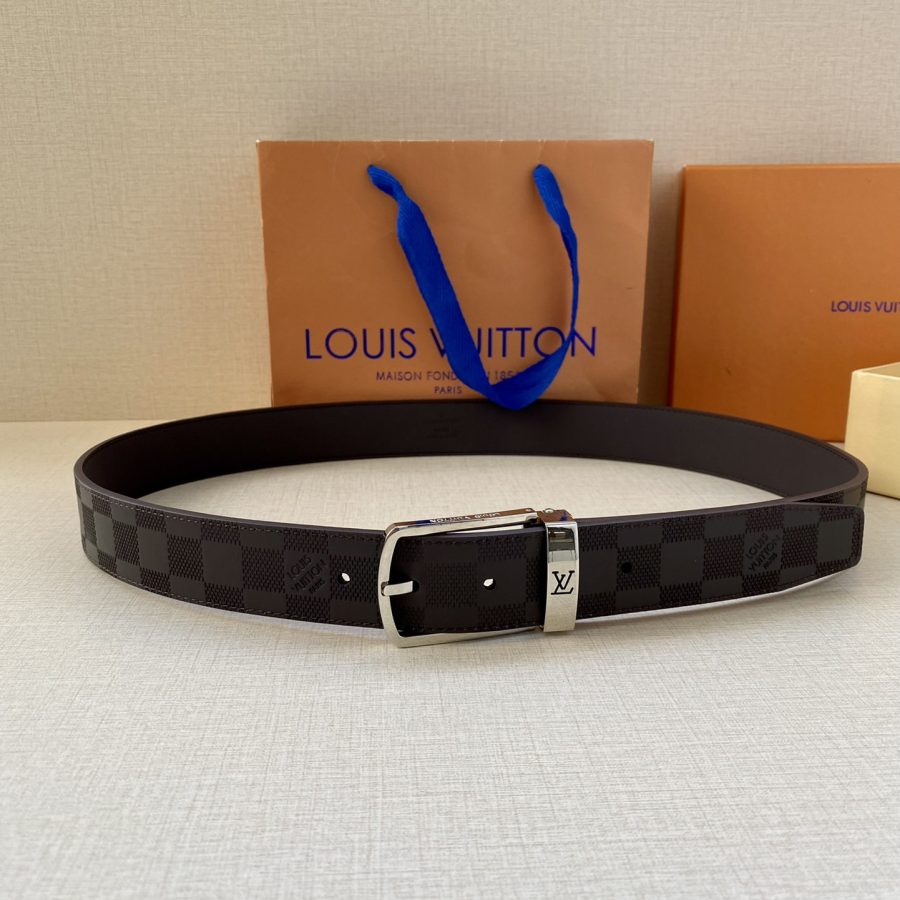 Louis Vuitton Iconic Reversible LV Belt Black LV Women Belt - Crozus