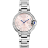 Ballon Bleu de Cartier 33mm Pink Dial Diamond Bezel Watch