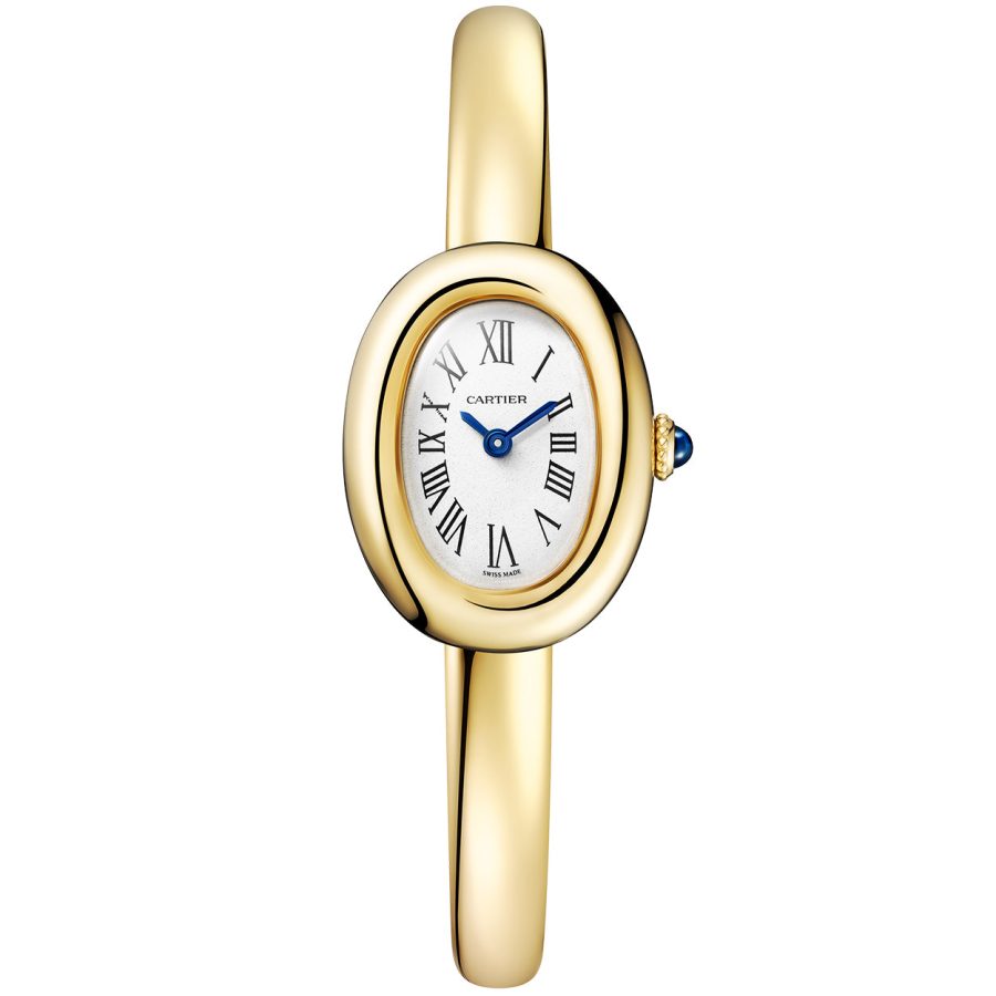 Baignoire Mini Size 17 18ct Yellow Gold Ladies Bangle Watch