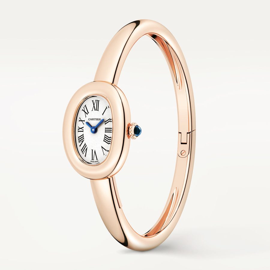 Baignoire Mini Size 15 18ct Rose Gold Ladies Bangle Watch