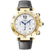 Pasha de Cartier 41mm 18ct Yellow Gold Chronograph Strap Watch