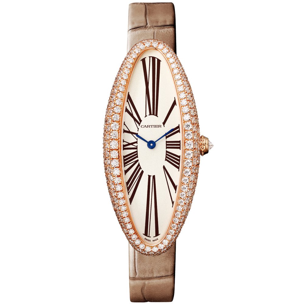 Baignoire Allongée  Medium 18ct Rose Gold Diamond Set Watch