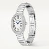 Baignoire Small 18ct White Gold Diamond Bezel Ladies Bracelet Watch