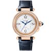 Pasha de Cartier 35mm 18ct Rose Gold Diamond Set Bracelet Watch