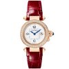 Pasha de Cartier 30mm 18ct Rose Gold Diamond Set Strap Watch