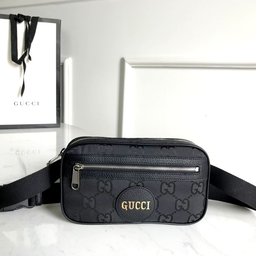 Gucci Gucci Off The Grid Belt Bag Black GG ECONYL® For Men  9.5in/24cm GG 631341 H9HBN 1000 - Crozus