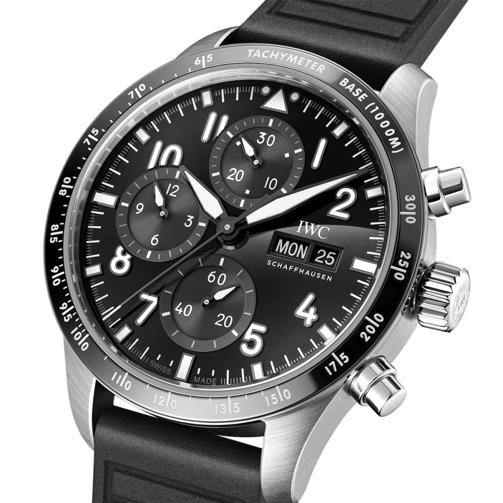 Pilot's 41mm Black Dial Men's AMG Performance Chronograph Watch