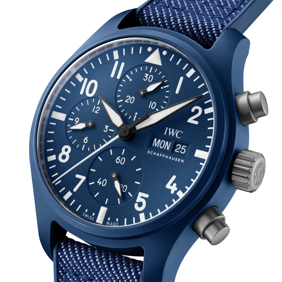 Pilot's Top Gun Oceania 41mm Blue Ceramic Men's Chronograph Watch