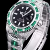 Rolex Submariner Iced Out Ref.116610LV 40mm Black Dial Green Bezel