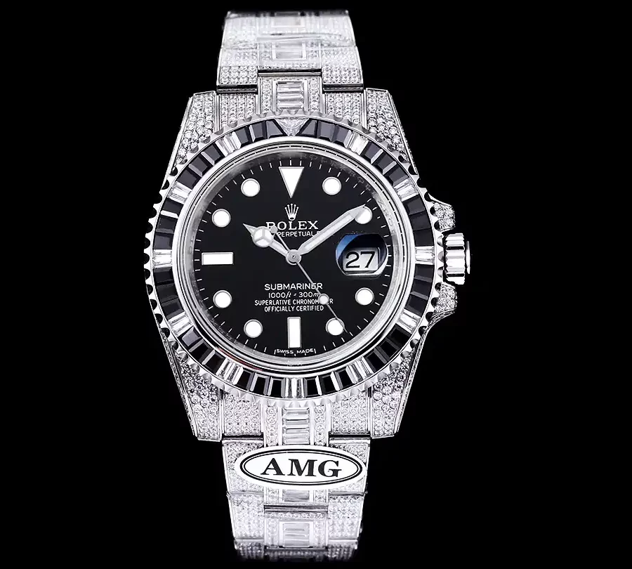 Rolex Submariner Iced Out Ref.116610LN 40mm Black Dial