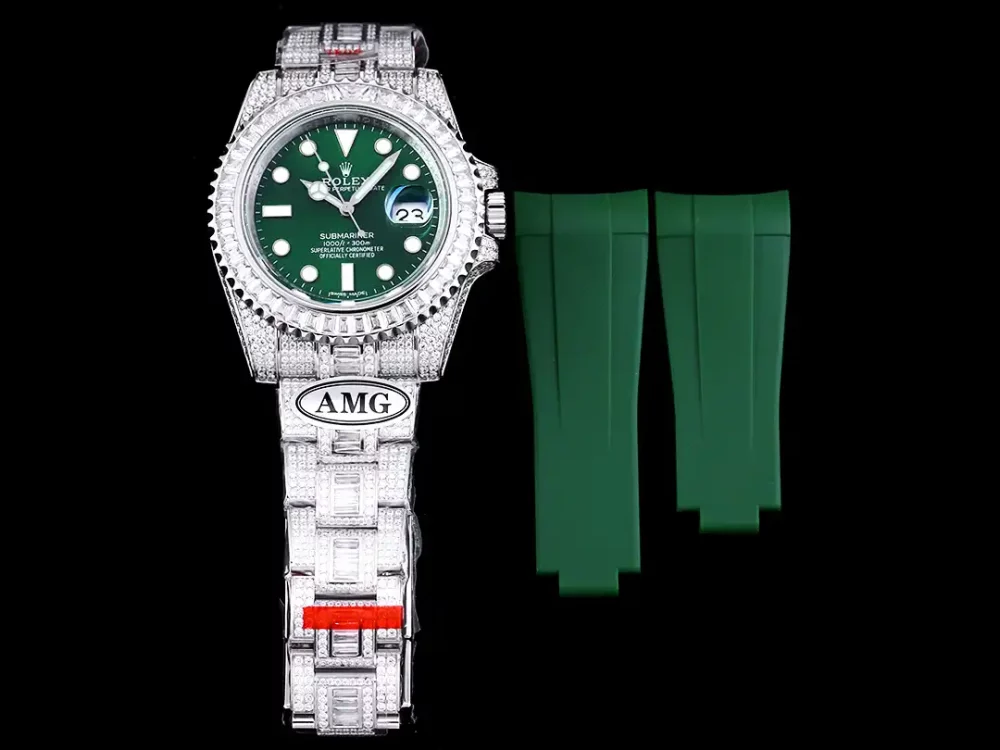 Rolex Submariner Iced Out Ref.116610LV 40mm Green Dial