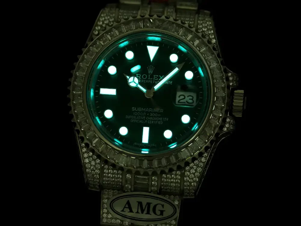 Rolex Submariner Iced Out Ref.116610LV 40mm Green Dial