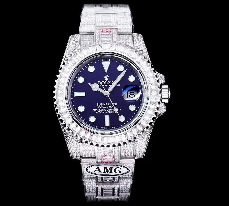 Rolex Submariner Iced Out Ref.116619LB 40mm Blue Dial