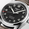 Spirit 37mm Black Dial Automatic Leather Strap Watch