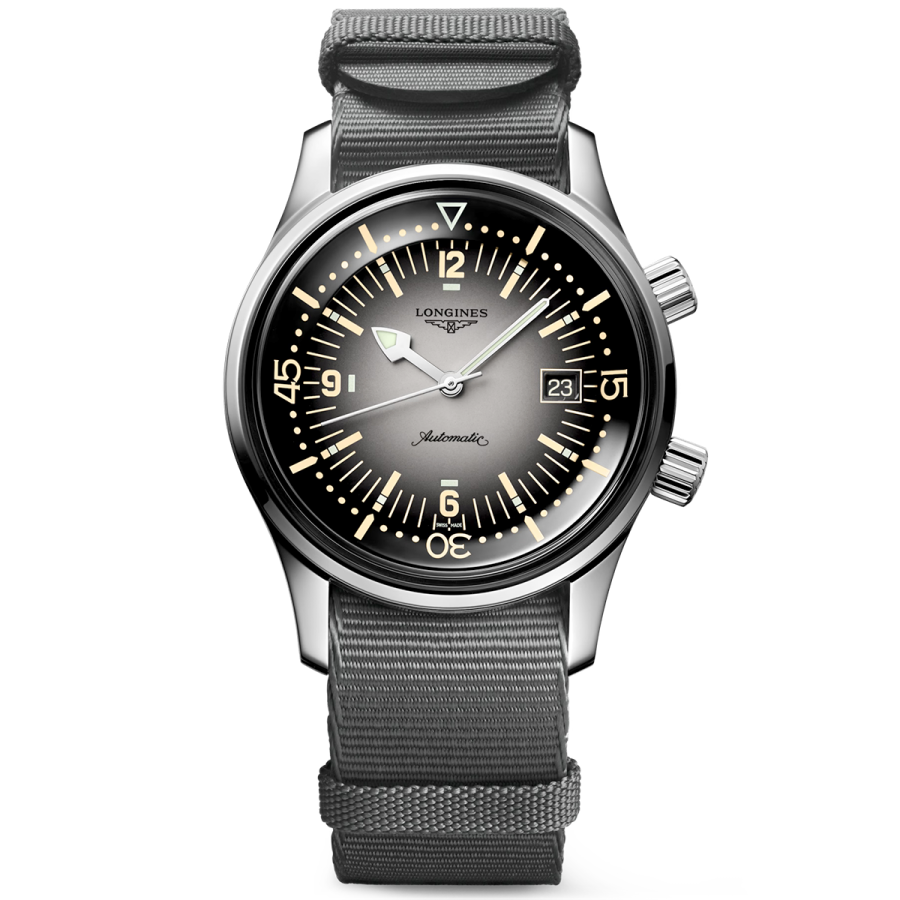 Legend Diver 42mm Grey Gradient Dial Men's NATO Strap Watch