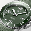 HydroConquest 41mm Green Dial & Ceramic Bezel Men's Rubber Strap Watch