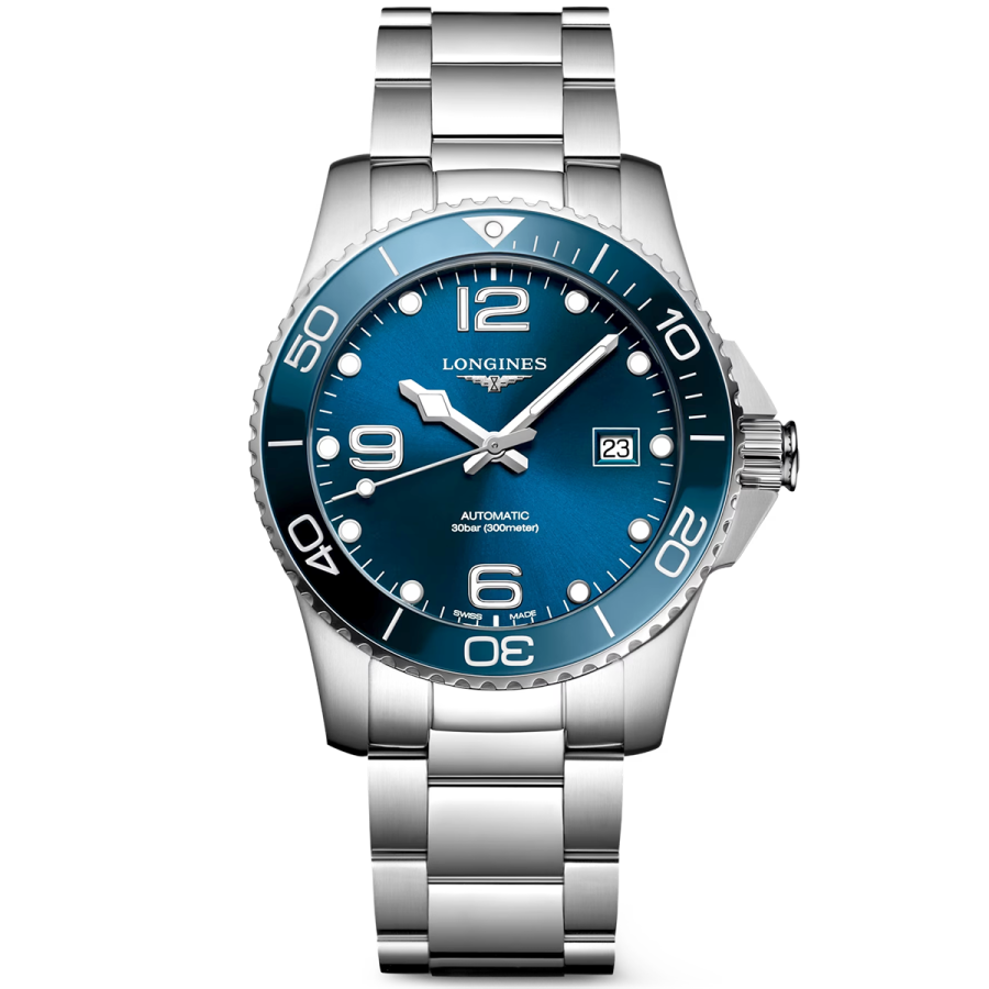 HydroConquest Steel 41mm Automatic Bracelet Watch