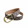 Louis Vuitton Damier Canvas Belt Brown For Women M6835 - Crozus