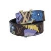 Louis Vuitton Gold Tone Interlocking LV Belt Brown For Women - Crozus