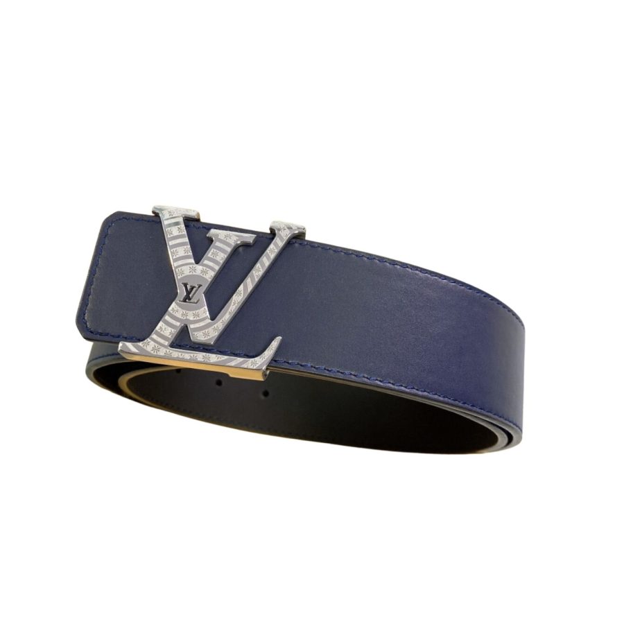 Louis Vuitton LV Initiales Belt Navy Blue For Women - Crozus