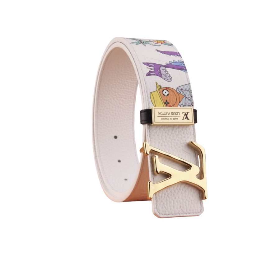 Louis Vuitton Cartoon Monogram Canvas Belt White For Women - Crozus