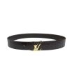 Louis Vuitton Gold Buckle LV Initiales Reversible Belt Dark Brown For Women - Crozus