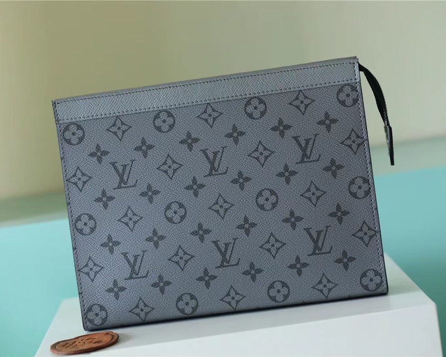 Louis Vuitton Pochette Voyage MM Monogram Gray For Men 10.6in/27cm M30840 - Crozus