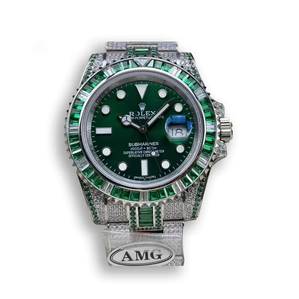 Rolex Submariner Iced Out Ref.116610LV-1 41mm Green Dial