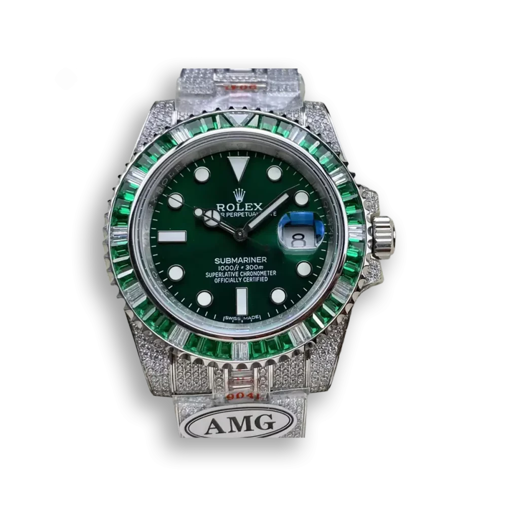 Rolex Submariner Iced Out Ref.116610LV-2 41mm Green Dial