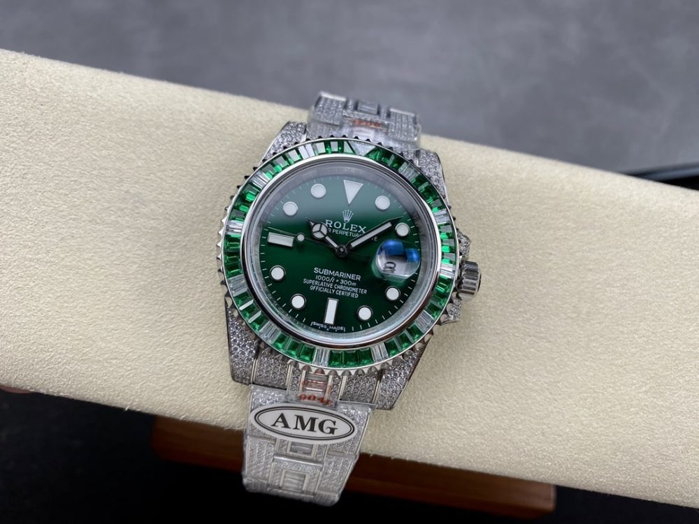 Rolex Submariner Iced Out Ref.116610LV-2 41mm Green Dial